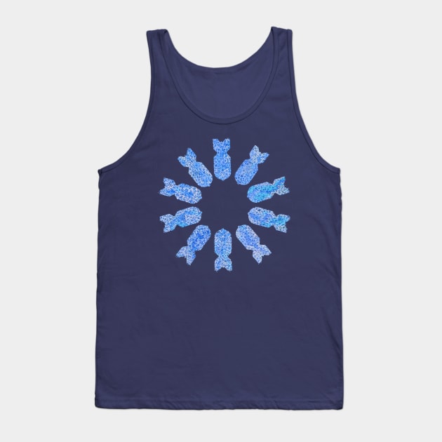 Crazy Daisy (blue) Tank Top by BrownWoodRobot